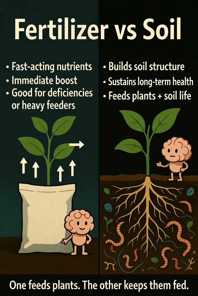Fertilizer vs Soil: Why One Feeds Plants and the Other Keeps Them Fed